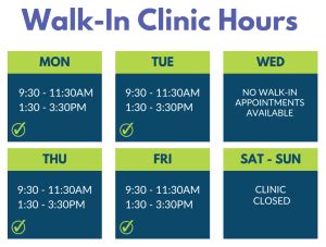 fhcp walk in clinic hours